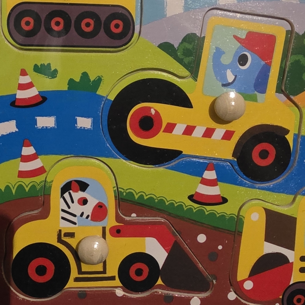 Colorful Wooden Vehicle Puzzle for Kids - Picture 2 of 4